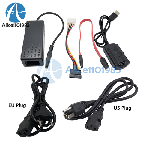 SATA PATA IDE to USB2.0 Converter Power Adapter Cable for 2.5/3.5Inch Hard Drive - 第 2/22 張圖片