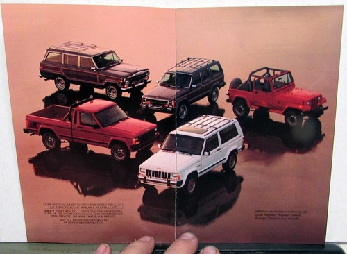 Jeep Wrangler Cherokee Wagoneer Wagoneer Comanche 1989 folleto de ventas - Imagen 2 de 7