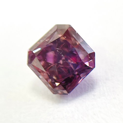 GIA Certified Natural Loose Diamond 0.34 Carat Radiant Cut Purple Diamond - Picture 6 of 8