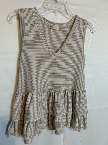 Altar’d State Tank Top Damen XS weiß rosa grau Streifen super weich