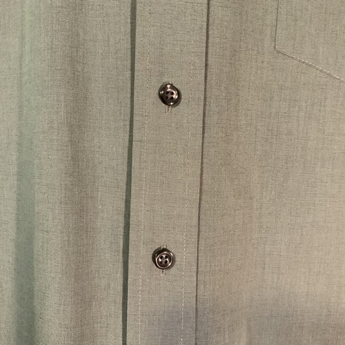 Men’s Stafford Size 16 Wrinkle Free Button Down Long Sleeve Green - Picture 4 of 9