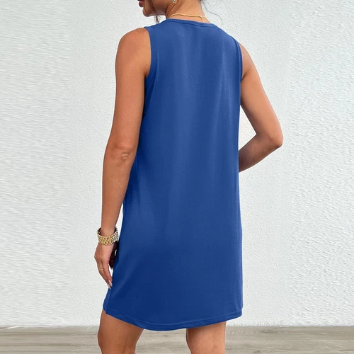 Summer Womens Sleeveless Sundress Short Beach Vacation Tank Dresses With Pockets - Bild 14 von 54