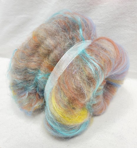 Carded Art Batt 3.25 Oz Merino Top Wool Hand Dye Alpaca Silk Fiber Multicolor - Picture 6 of 18