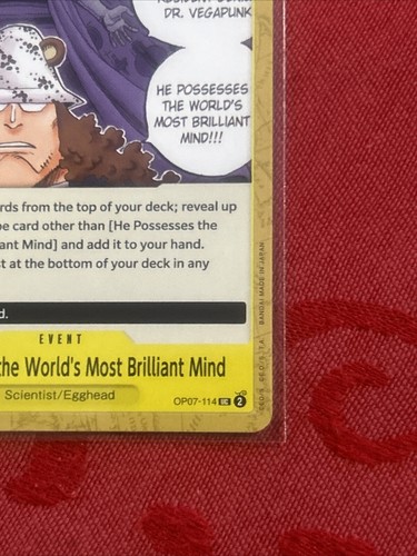 Juego de cartas de una pieza que posee la mente más brillante del mundo OP07-114 - Imagen 5 de 7