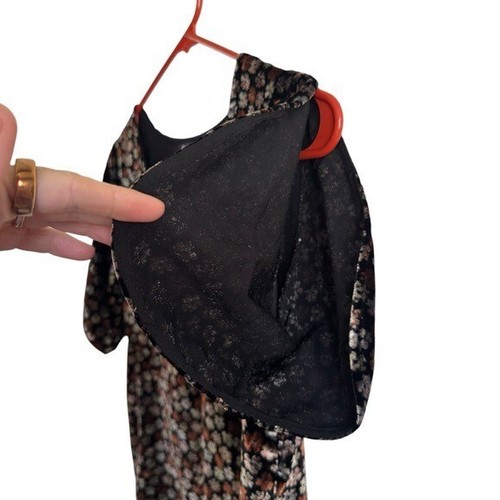 Madewell Velvet Tulip-Sleeve Ruffle Top in Petite Blooms, Size XXS - Picture 4 of 7