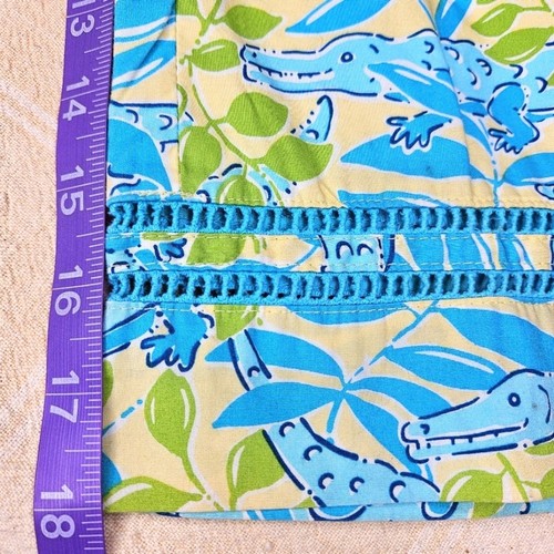 Lilly Pulitzer Mimosa Alligator Vintage Kids Cropped Pants & Top 2 Piece Set - Picture 13 of 13
