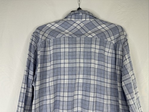 Rails Wyatt Shirt Mens Size XXL White Blue Plaid Long Sleeve Button Up Cotton - Picture 9 of 17