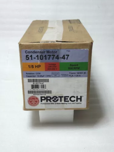 Rheem/Protech 51-101774-47 Condenser Motor 1/5 HP 208/230V  820 Rpm CCW NEMA 48