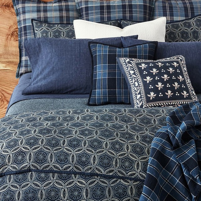 Ralph Lauren Artisan Loft Moore Floral Duvet Cover King Blue