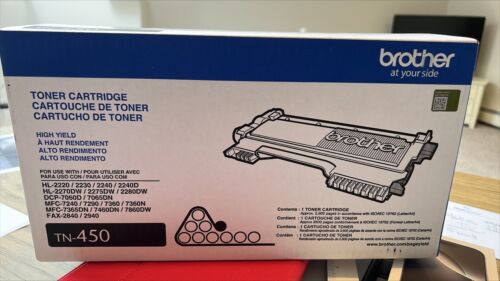 Brother TN450 Schwarze Tonerkassette mit hoher Reichweite Original - OPEN BOX