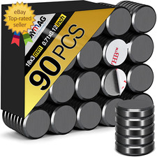 90Pcs Strong Magnets for Crafts with Adhesive Backing,Ceramic Magnets Small roun