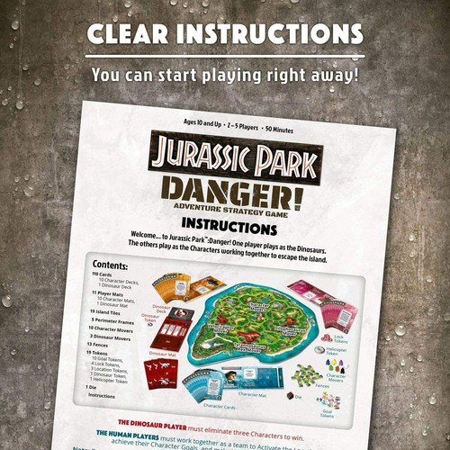 Jurassic Park ¡Peligro! Juego de mesa de estrategia Ravensburger's Adventure - Imagen 4 de 9