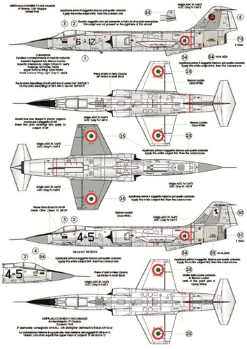 INSEGNE E NUMERI PER F 104 A.M.I LO-VIZ (decal a film unico) Scala: 1/72 - Imagen 4 de 4