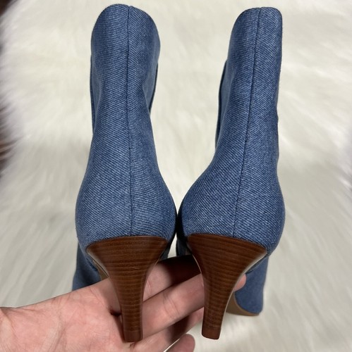 NEW Dolce Vita Women's Size 7.5 Blue Denim Dee Ankle Bootie Boot - Picture 7 of 13