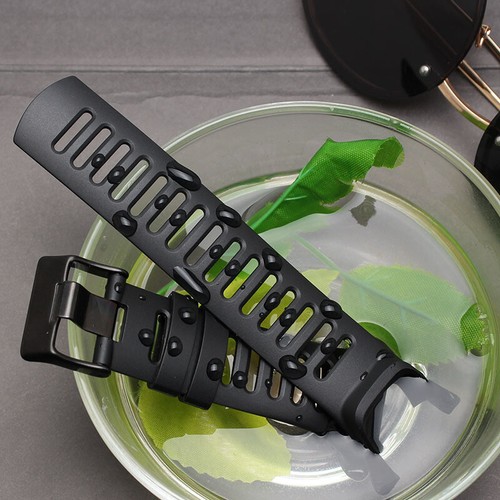 Schwarz Gummi Uhrenarmband für Ambit 1/2/3 Sport Run Peak - Zdjęcie 7 z 11