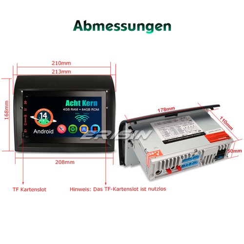 Autoradio Carplay 4+64GB Android 14 GPS Fiat Ducato Citroen Jumper Peugeot Boxer - Imagen 22 de 24