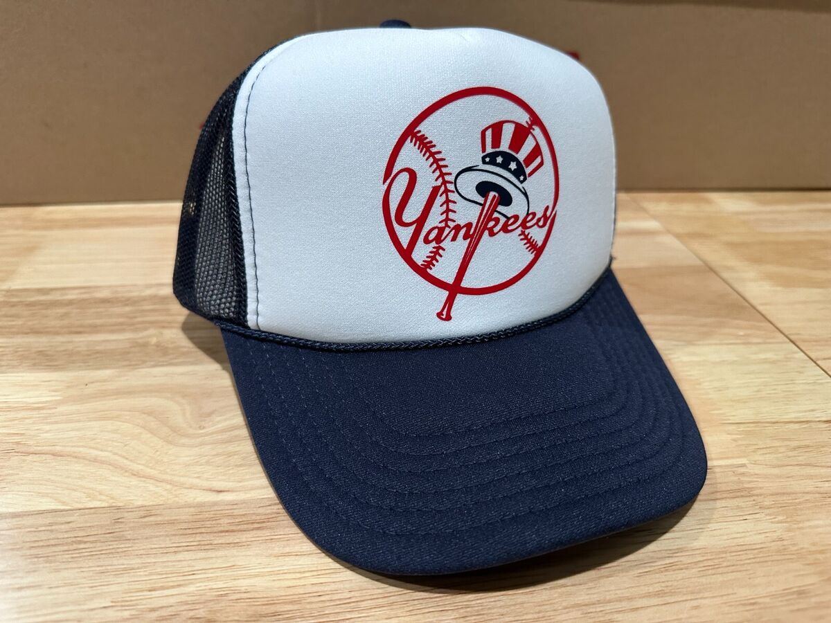 NY Baseball Foam Front Mesh Back Snap Back Trucker Hat - HTV