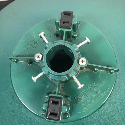 VTG EZ Rotating Christmas Tree Stand Rotates Spins 360* 2 Light Outlets 23" Base - Picture 6 of 9