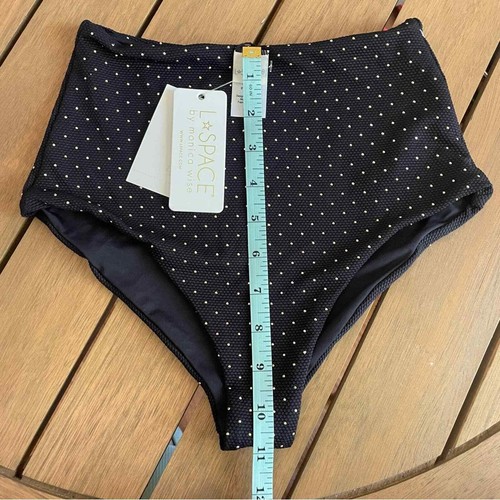 Anthropologie L*Space Portia Classic High Waisted Black Bikini Bottoms - Picture 4 of 7