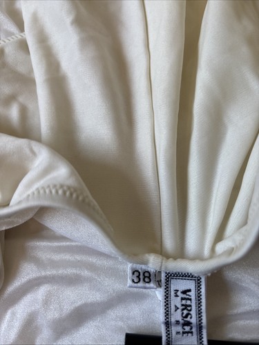 Vintage 90s Gianni Versace Mare Italy Medusa White One Piece Swimsuit Size 38 - Picture 15 of 18