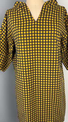Vestido para mujer Donoratico estampado a cuadros ventana holgado amarillo talla S - Vídeo 1 de 1