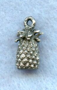 European .925 Oxidized sterling silver charm Enamel Yellow Pineapple For Bangle 