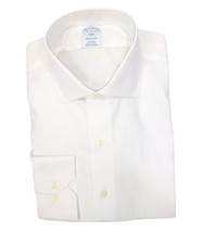 Brooks Brothers Regular Non-Iron All Cotton 16-36/37 English Spread Collar White