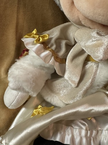 Vintage Disney MINNIE MOUSE Victorian Snow PLUSH 14" RARE! w/Velvet & ROSES! - Picture 5 of 12