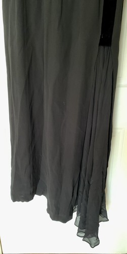 Escada Couture Silk Velvet Gown Black Dress Zip Back And Long Sleeve Size 40 - Picture 3 of 12