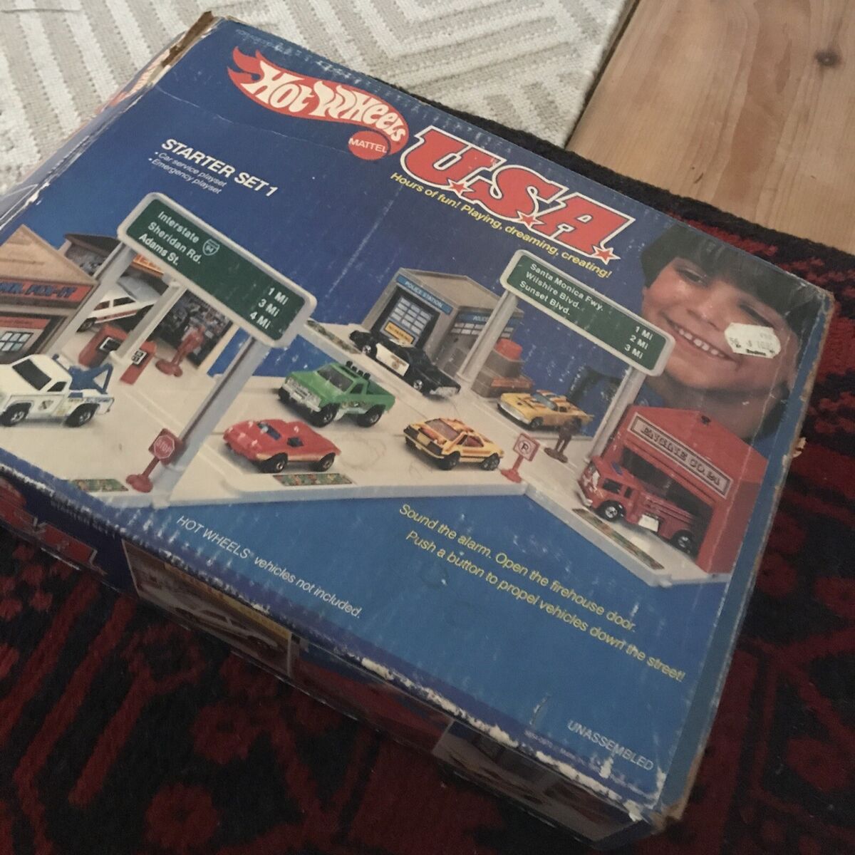 Hot Wheels USA Starter Set 1-BOX ONLY - 1981 Mattel Vintage Hot Wheels USA Starter Set 1-BOX ONLY - 1981 Mattel Vintage