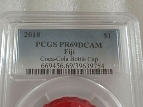 2018 6 gram Fiji Coca-Cola U.S. Bottle Cap Silver Coin PCGS PR69 DEEP CAMEO! - Picture 3 of 4