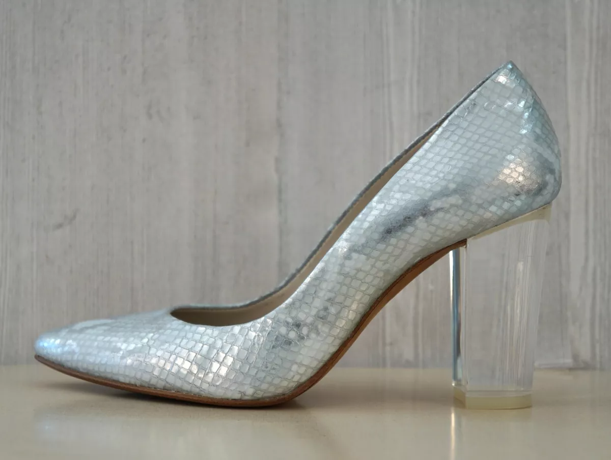 Lucite hot sale heel pumps
