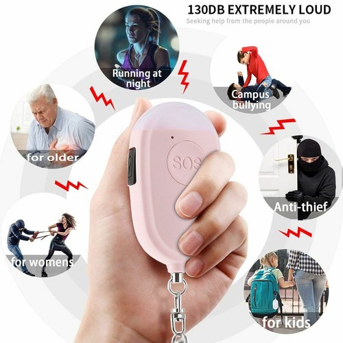 Safe Sound Personal Alarm Keychain Alert LED 130 db Emergency Siren Self-Defense - Picture 5 of 15