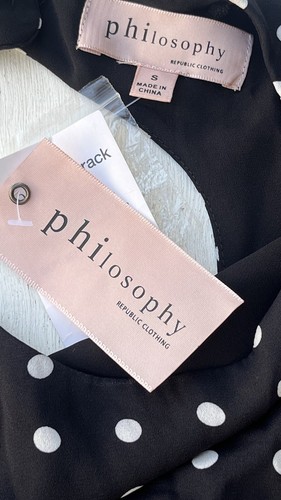 Blusa Philosophy Apparel para mujer estampada ojo de cerradura swing sin mangas talla S - Imagen 9 de 16