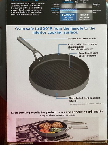 Ninja Foodi NeverStick Premium 12" Round Grill Pan, Slate Gray - Bild 5 von 6