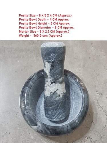GRANITE PESTLE MORTAR SETS NATURAL HERB SPICE CHUTNEY GRINDER CRUSHER GRINDING - Picture 3 of 7