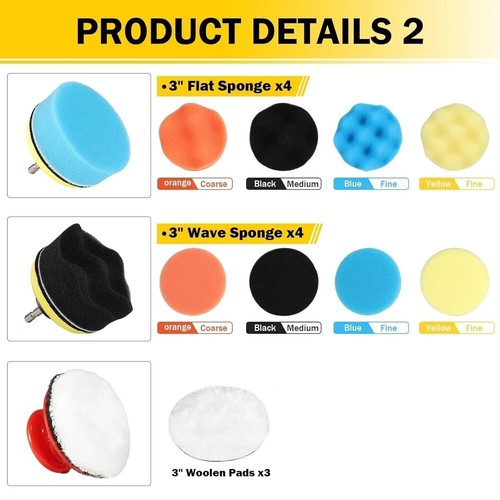 Headlight Restoration Kit,86Pcs 3 Inch Drill Sanding Disc for Car with 1/4 Inch - Picture 6 of 6