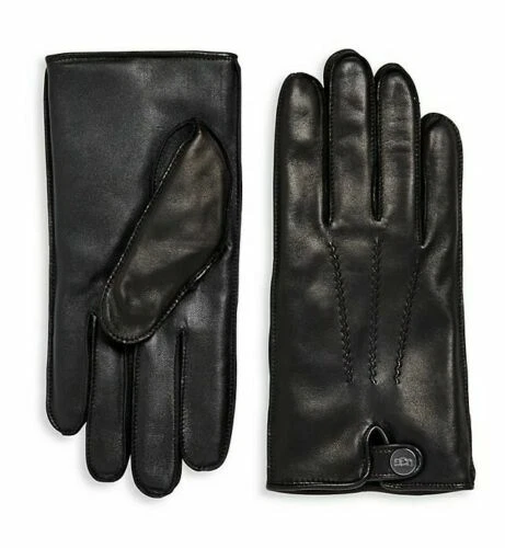 MSRP $95.00 ! UGG Australia Size Large Men's Met Tab Vent Tech Leather Gloves