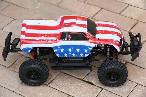 Custom Body American Flag for Traxxas TRX-4 Trail Crawler Truck Car Shell - Picture 5 of 6