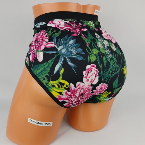 Lane Bryant Cacique No Show Slip 18/20 Plus Höschen schwarz rosa blau Blumen - Bild 3 von 6