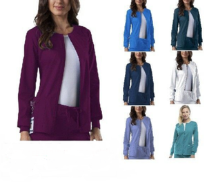 Grey Cherokee Scrubs Workwear Core Stretch Warm Up Jacket 4315 GRYW Grey Cherokee Scrubs Workwear Core Stretch Warm Up Jacket 4315 GRYW