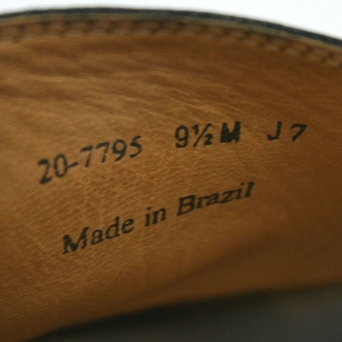 Johnston Murphy Men's 9.5 M Black Sheepskin Leather Moc Toe Penny Loafers Brazil - Picture 8 of 12