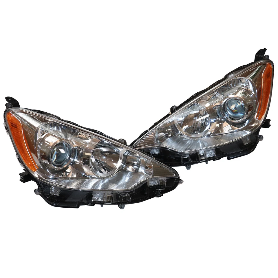 For Toyota Prius C 2012 2013 2014 Right +Left Headlight Halogen Headlamp USA Foto 4 de 4