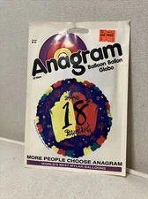 NOS Vintage 18th Birthday 18" Anagram Mylar Balloon 1997
