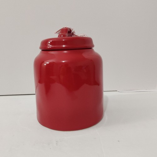 RAE DUNN red MERRY CHRISTMAS canister cookie candy jar - Picture 2 of 5