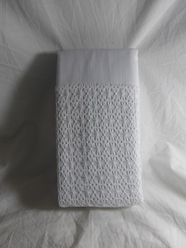 New 2 Laura Ashley Belle Heather Window Drape Panels 80" x 96" White NIP - Picture 4 of 6