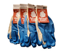 Knit Blue Palm Gloves 4 Pairs Large
