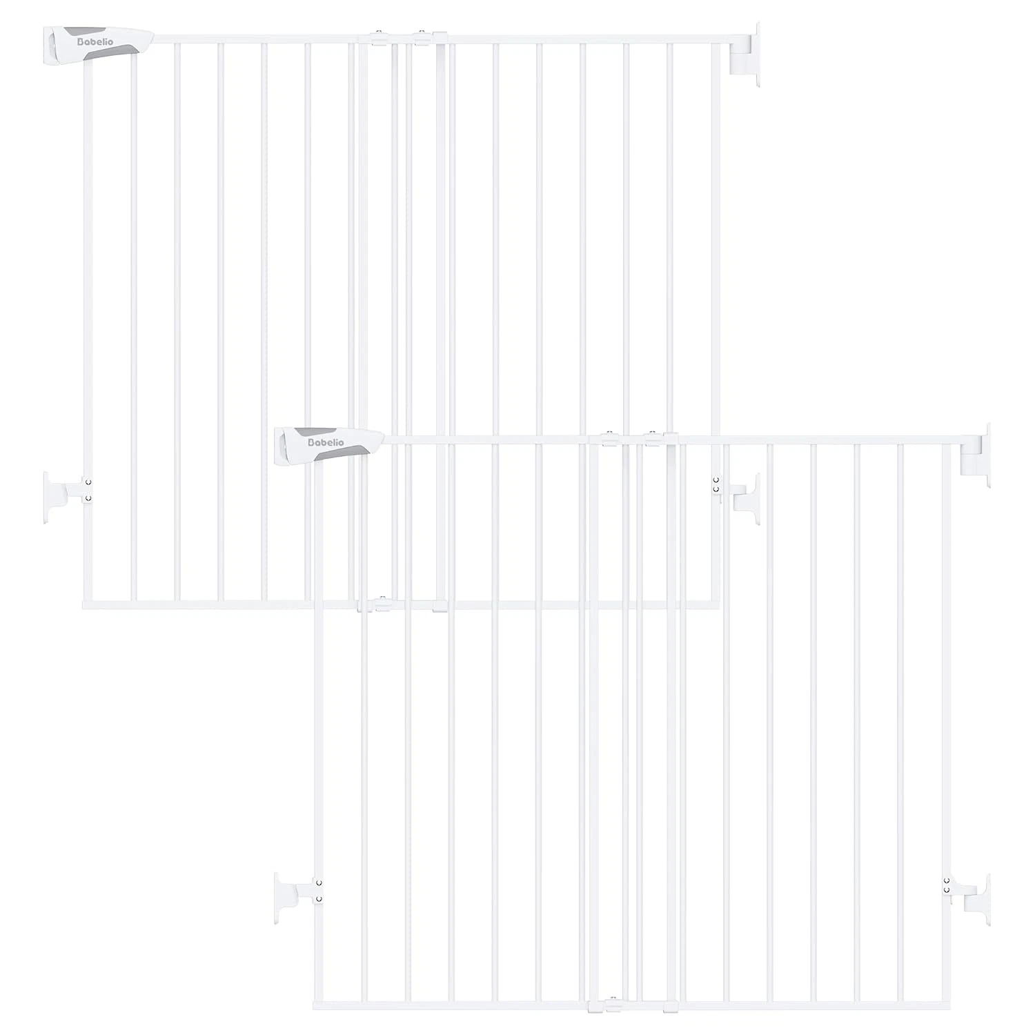 Baby Gate for Stairs, Kitchen & Doorways, No Bottom Bar| Easy Install| One-Hande