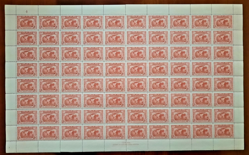 KINGSFORD-SMITH 2d Red *COMPLETE SHEET of 80* *MINT UNHINGED* SG 121 (CV $800+)