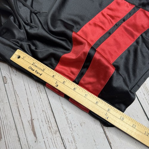 Pantaloncini Basket Vintage Nike Play On Player Reversibili Lucidi Rosso Nero Uomo XL - Foto 12 di 13